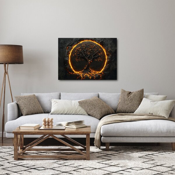 Slika – Drvo života u lavi II. (70x50 cm)