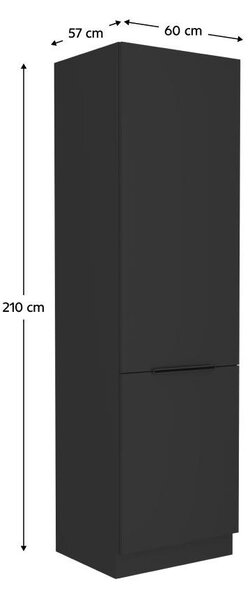Zondo.hr Visoki kuhinjski ormarić Sobera 60 DK 210 2F (crna) . 1097015