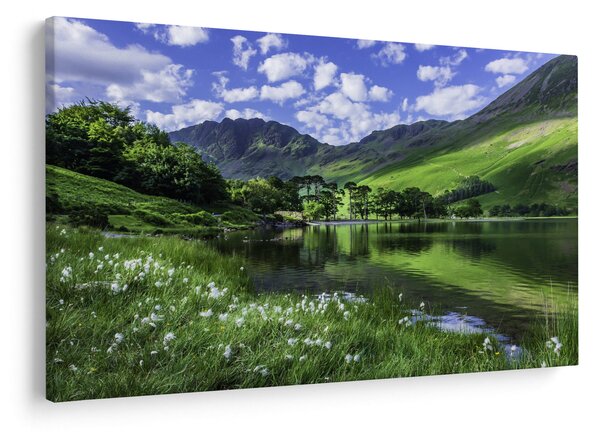 Slika - Krajolik s jezerom (90x60 cm)
