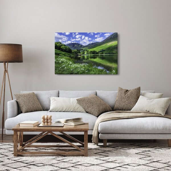 Slika - Krajolik s jezerom (90x60 cm)