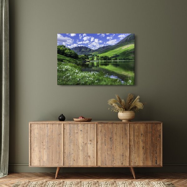 Slika - Krajolik s jezerom (90x60 cm)