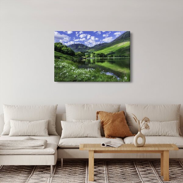 Slika - Krajolik s jezerom (90x60 cm)