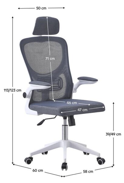 Zondo.hr Uredska stolica Matago (siva + bijela) . 1097086