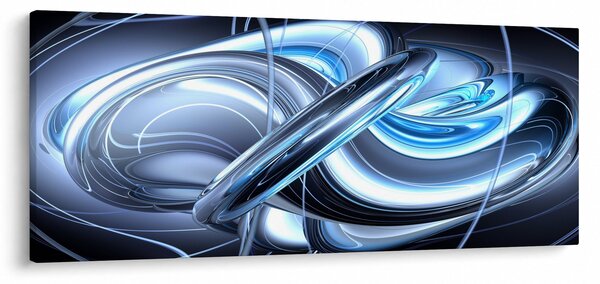 Slika plave apstrakcije (120x50 cm)