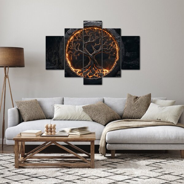 Slika – Drvo života u lavi I. (150x105 cm)