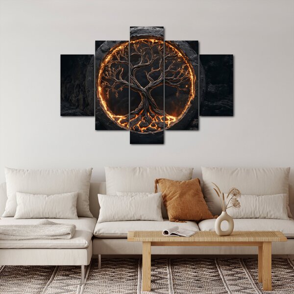 Slika – Drvo života u lavi I. (150x105 cm)