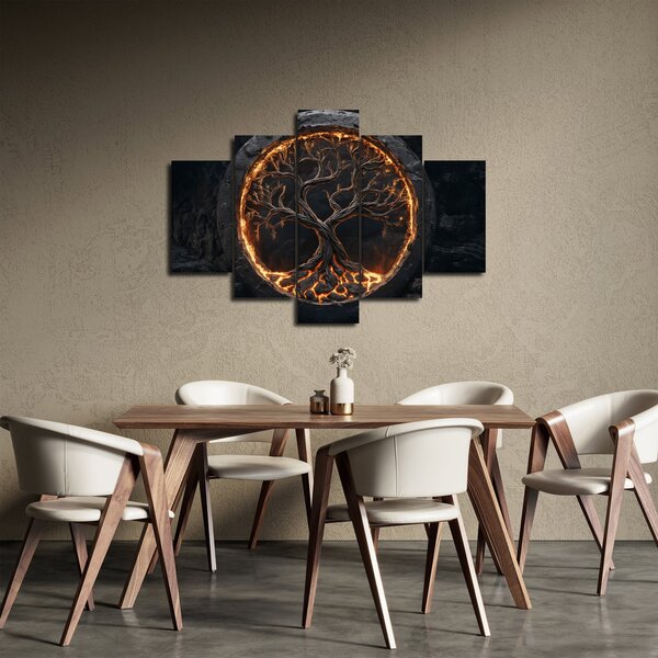 Slika – Drvo života u lavi I. (150x105 cm)