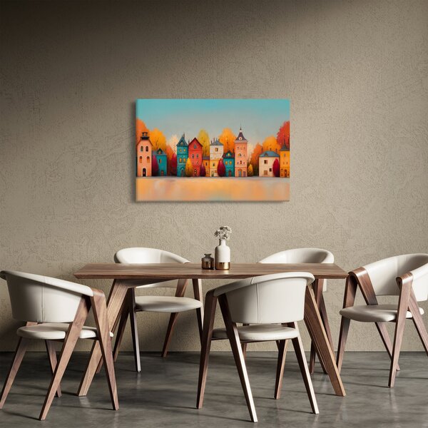 Slika - Jesensko selo (90x60 cm)
