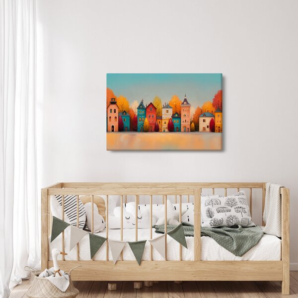 Slika - Jesensko selo (90x60 cm)