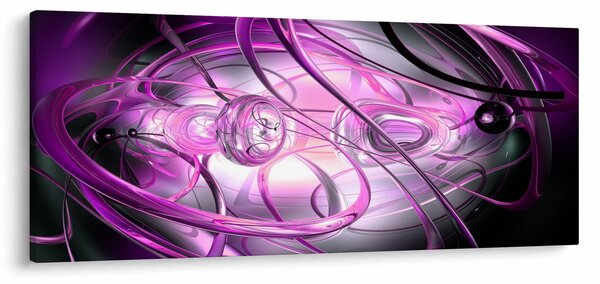 Slika predivne ljubičaste apstrakcije (120x50 cm)