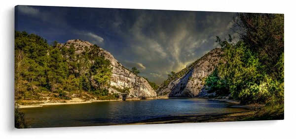 Slika krajolika s jezerom (120x50 cm)