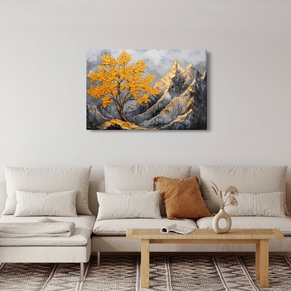 Slika – Zlatno drvo u planinama (90x60 cm)
