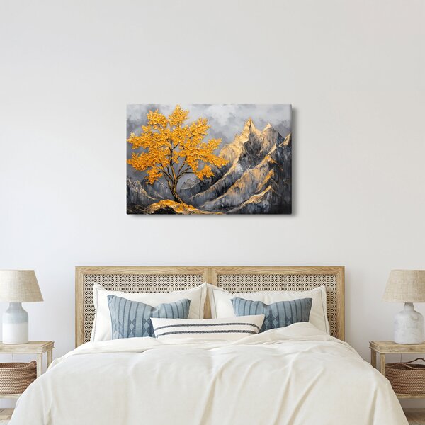 Slika – Zlatno drvo u planinama (90x60 cm)