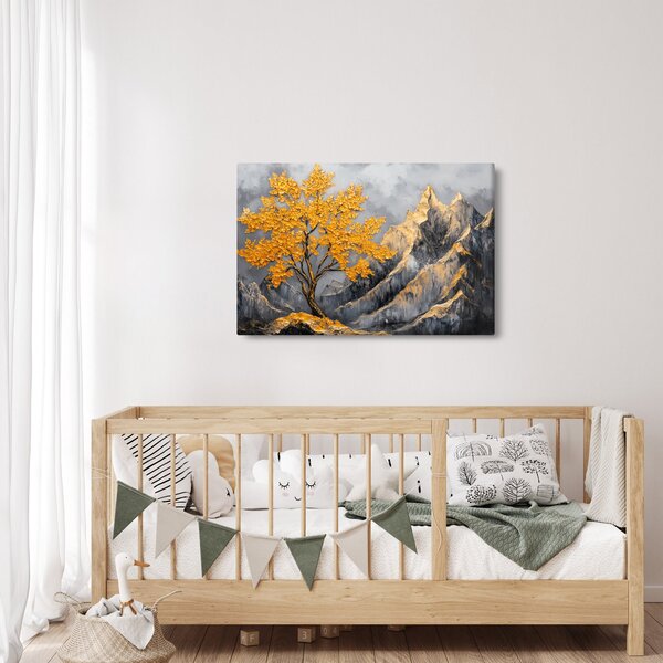 Slika – Zlatno drvo u planinama (90x60 cm)
