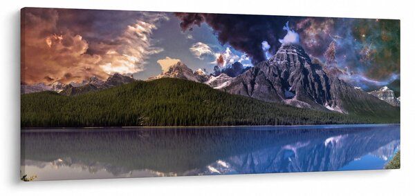 Slika jezera i planina (120x50 cm)