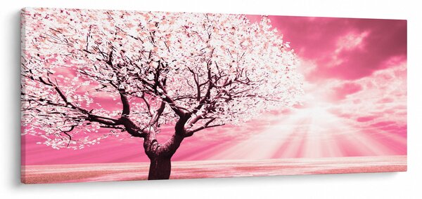Ružičasta slika stabla (120x50 cm)