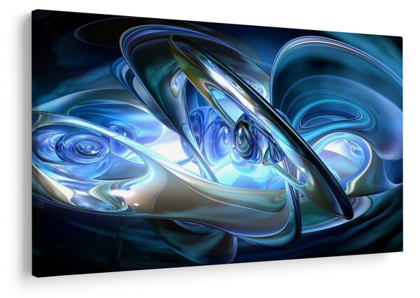 Slika plavih fraktala (90x60 cm)