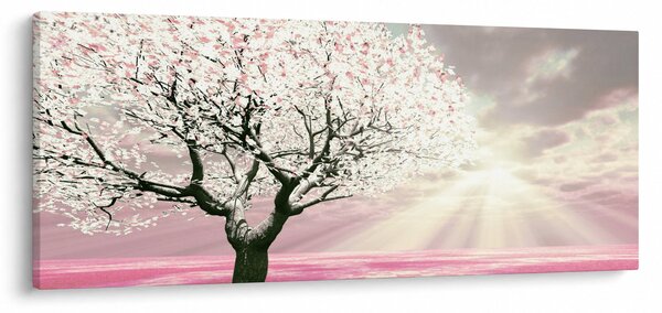 Ružičasta slika stabla (120x50 cm)