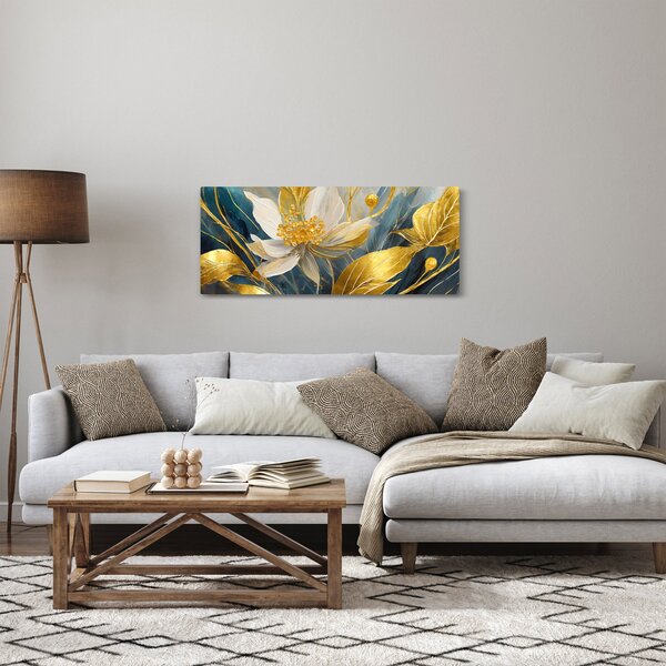 Slika - Slikanje zlatnog cvijeća (120x50 cm)