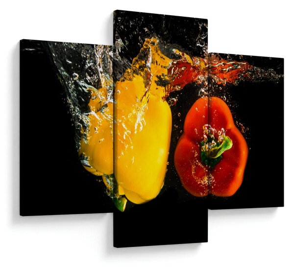 Slika - paprike u vodi (90x60 cm)