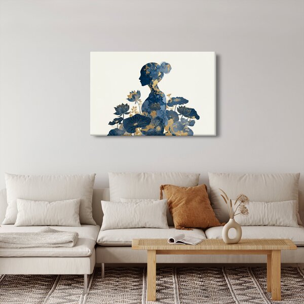 Slika - Mramorni profil žene (90x60 cm)