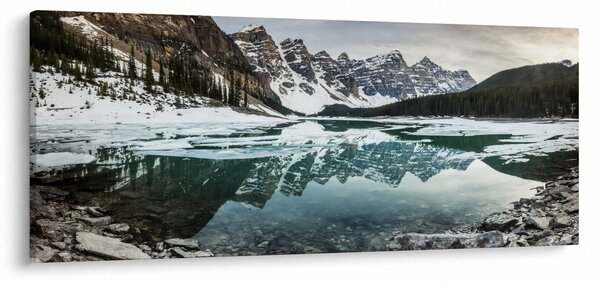 Slika - jezero zimi (120x50 cm)