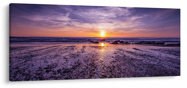 Slika plaže - zalazak sunca (120x50 cm)