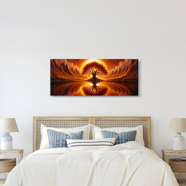 Slika – Drvo u krvavom suncu (120x50 cm)