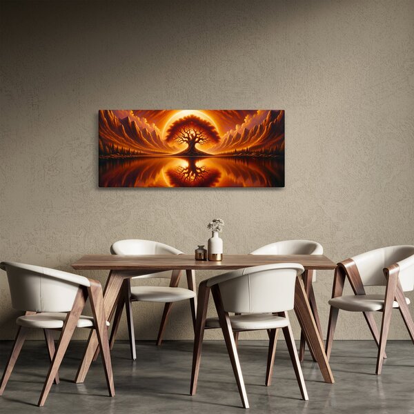 Slika – Drvo u krvavom suncu (120x50 cm)