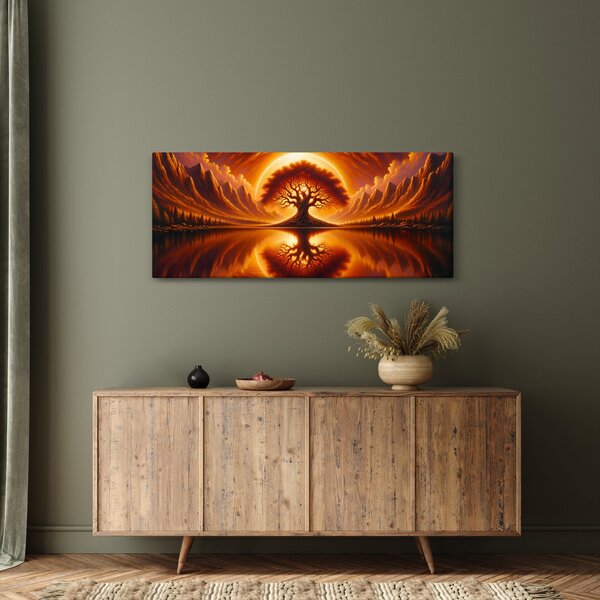 Slika – Drvo u krvavom suncu (120x50 cm)