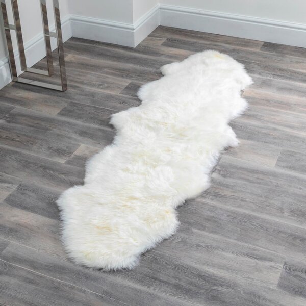 Bijela ovčja koža Native Natural Double, 60 x 240 cm