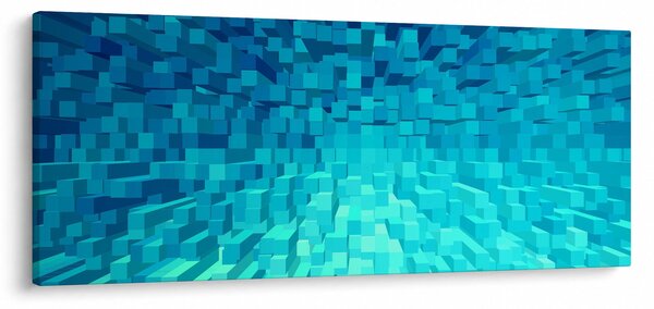 Slika - apstraktne kocke (120x50 cm)