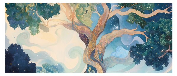 Slika – Svemirsko drvo (120x50 cm)