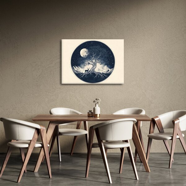 Slika – Magično drvo s jelenom I. (70x50 cm)