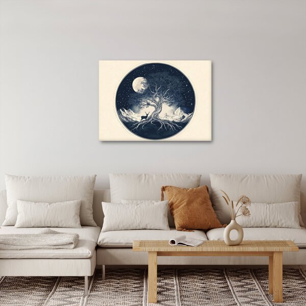 Slika – Magično drvo s jelenom I. (70x50 cm)