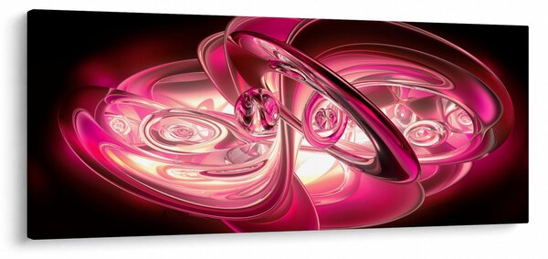 Slika ružičastih fraktala (120x50 cm)