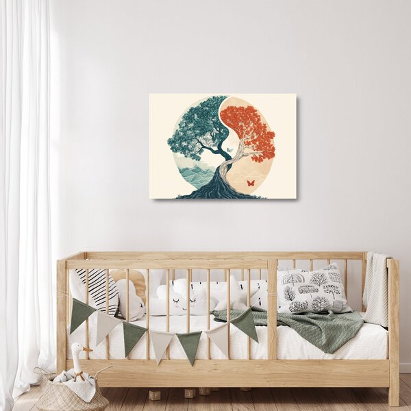 Staklena slika – Drvo puno energije (70x50 cm)