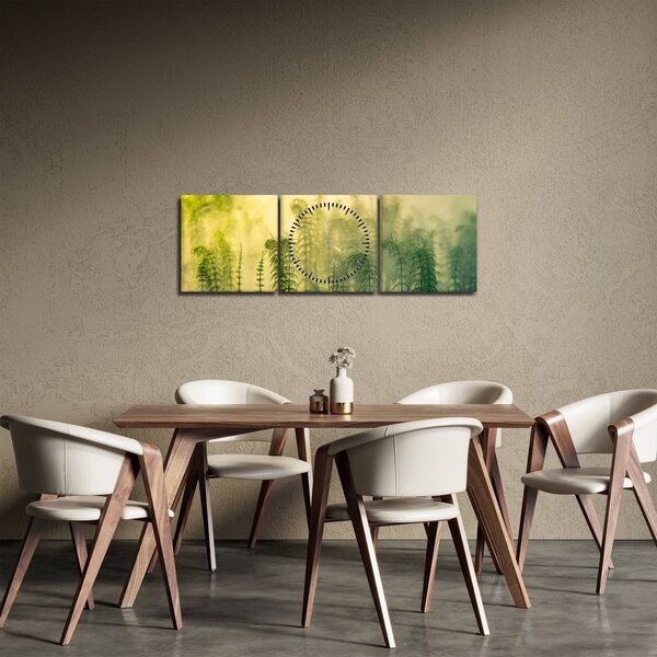 Slika - Detalj proljetne maglovite prirode (sa satom) (90x30 cm)