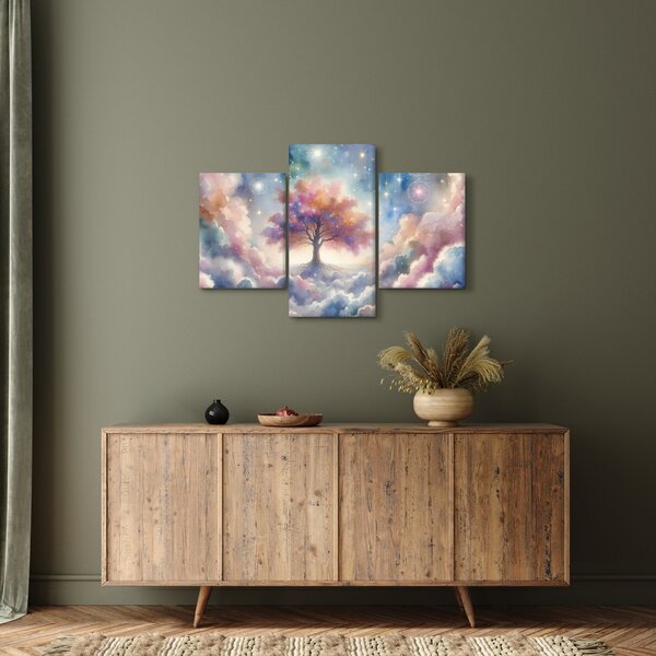 Slika – Drvo života u oblacima (90x60 cm)