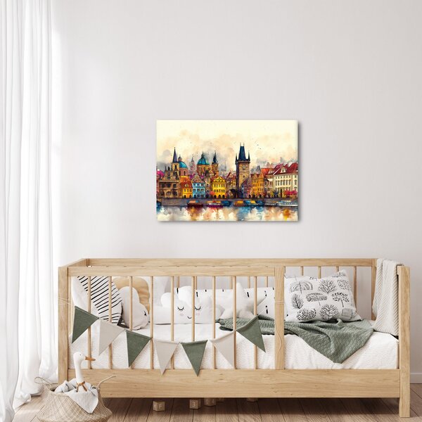 Slika - Jesen u oslikanom gradu (70x50 cm)