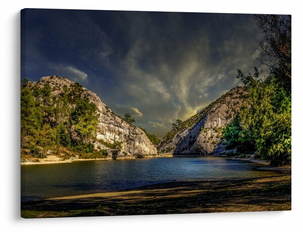 Slika krajolika s jezerom (70x50 cm)