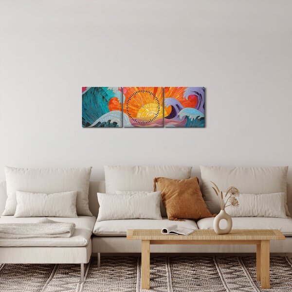 Slika - Mozaik valova (sa satom) (90x30 cm)
