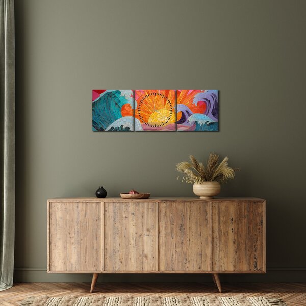 Slika - Mozaik valova (sa satom) (90x30 cm)