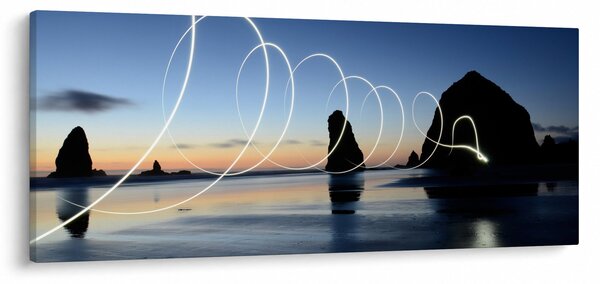 Slika - plaža kod zalaska sunca (120x50 cm)