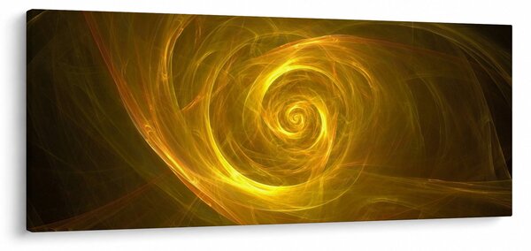 Slika apstraktne žute spirale (120x50 cm)
