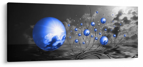 Slika tamno plavih kugli (120x50 cm)