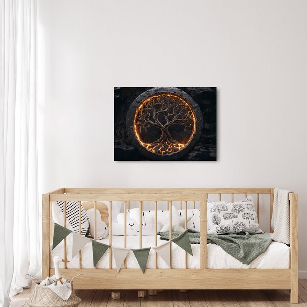 Slika – Drvo života u lavi I. (70x50 cm)