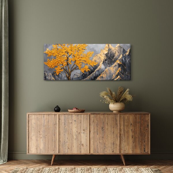 Slika – Zlatno drvo u planinama (120x50 cm)