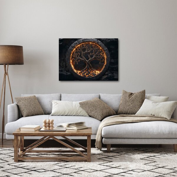 Slika – Drvo života u lavi I. (70x50 cm)