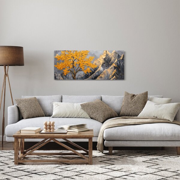 Slika – Zlatno drvo u planinama (120x50 cm)